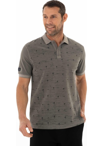Erkek Regular Fit Parça Boyama Polo Yaka Tişört Y25374376101