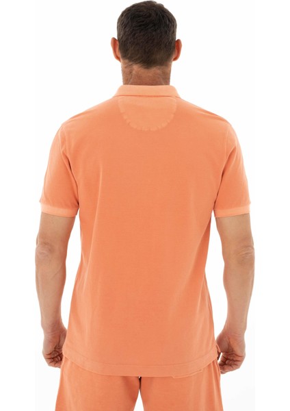 Erkek Regular Fit Parça Boyama Polo Yaka Tişört Y25374376301