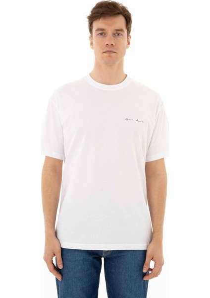 Erkek Oversize Bisiklet Yaka Tişört Y25344403101