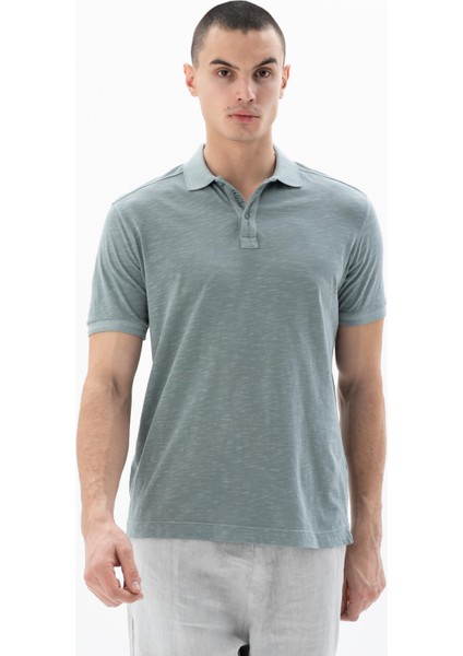 Erkek Regular Fit Parça Boyama Polo Yaka Tişört Y25374490301