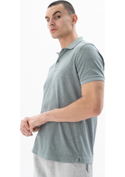 Erkek Regular Fit Parça Boyama Polo Yaka Tişört Y25374490301