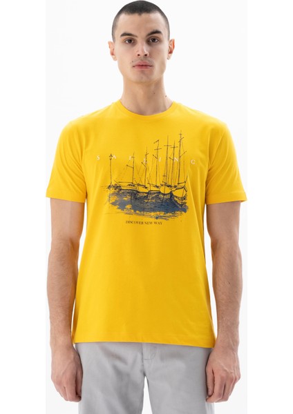 Erkek Regular Fit Bisiklet Yaka Tişört Y25344405301