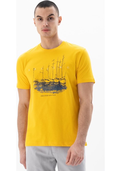 Erkek Regular Fit Bisiklet Yaka Tişört Y25344405301 fırsatları