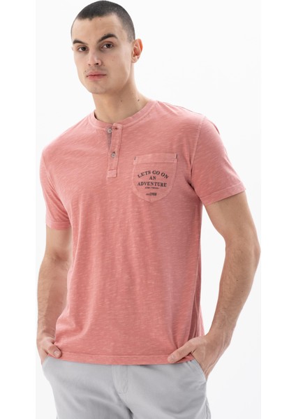 Erkek Regular Fit Parça Boyama Bisiklet Yaka Tişört Y25344490001 modelleri
