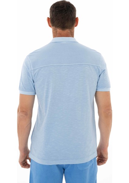 Erkek Regular Fit Parça Boyama Polo Yaka Tişört Y25374490301