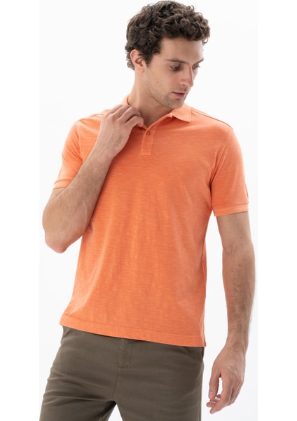 Erkek Regular Fit Parça Boyama Polo Yaka Tişört Y25374490301