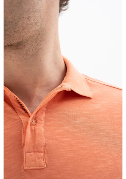 Erkek Regular Fit Parça Boyama Polo Yaka Tişört Y25374490301