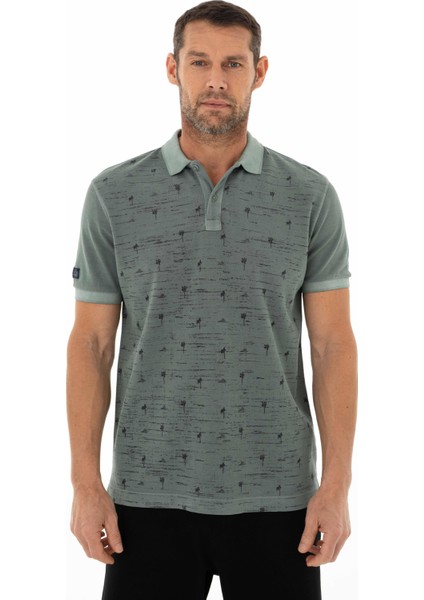 Erkek Regular Fit Parça Boyama Polo Yaka Tişört Y25374376101