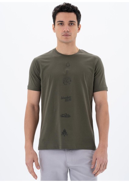 Erkek Regular Fit Bisiklet Yaka Tişört Y25344405401