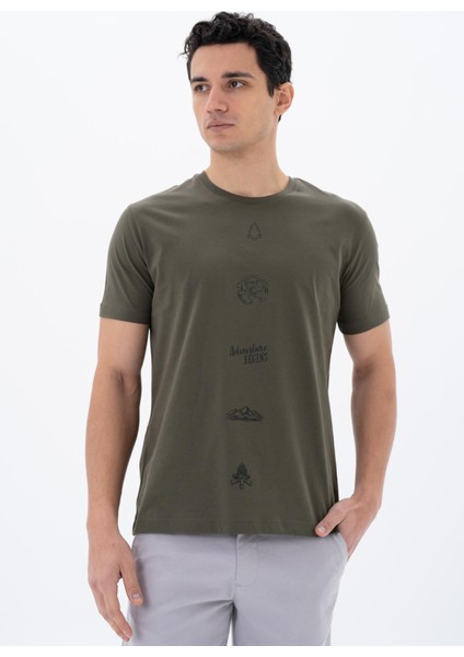 Erkek Regular Fit Bisiklet Yaka Tişört Y25344405401