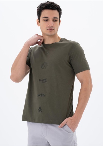 Erkek Regular Fit Bisiklet Yaka Tişört Y25344405401