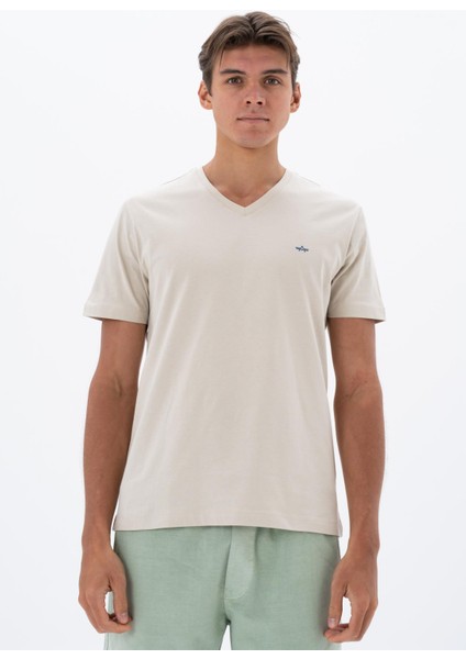 Erkek Regular Fit V Yaka Tişört Y25344404201