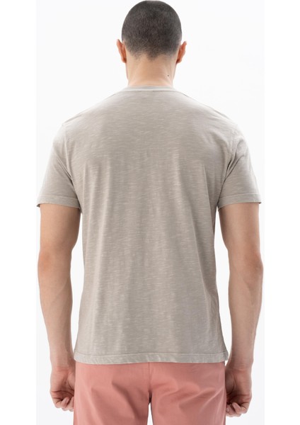 Erkek Regular Fit Parça Boyama Bisiklet Yaka Tişört Y25344490001