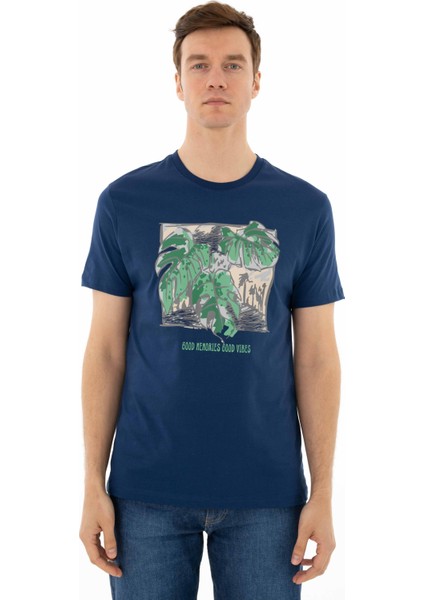 Erkek Regular Fit Bisiklet Yaka Tişört Y25344403501
