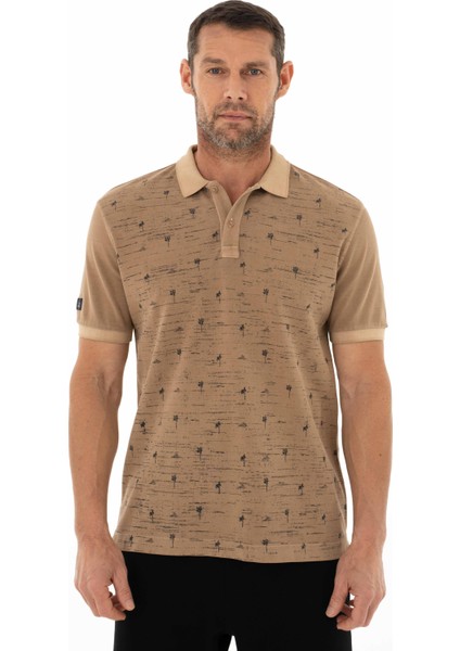 Erkek Regular Fit Parça Boyama Polo Yaka Tişört Y25374376101