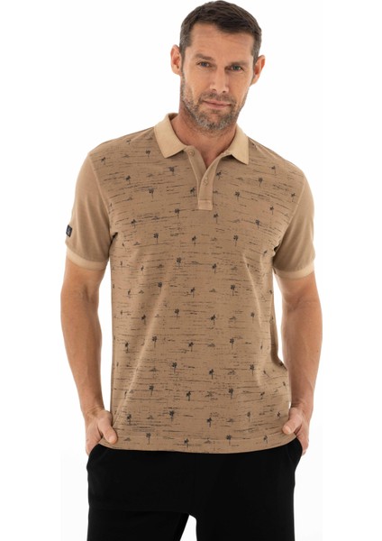Erkek Regular Fit Parça Boyama Polo Yaka Tişört Y25374376101