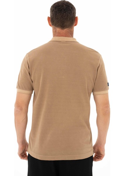 Erkek Regular Fit Parça Boyama Polo Yaka Tişört Y25374376101