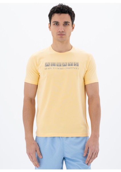 Erkek Slim Fit Bisiklet Yaka Tişört Y25344451801