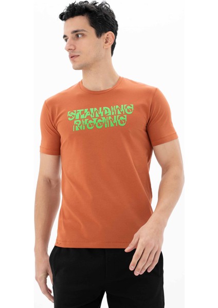 Erkek Slim Fit Bisiklet Yaka Tişört Y25344452001