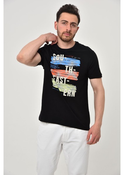 Erkek Bisiklet Yaka Tişört Y22344402601