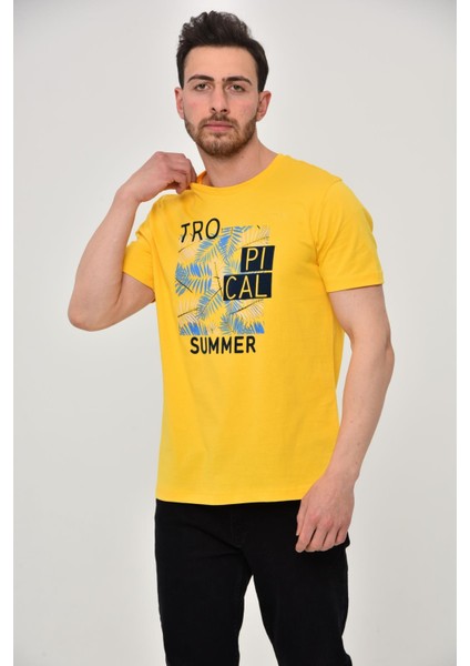 Erkek Bisiklet Yaka Tişört Y22344402501