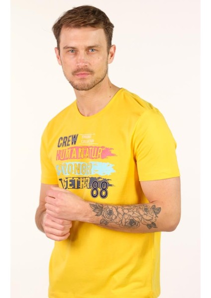 Erkek Bisiklet Yaka Tişört Y22344402101