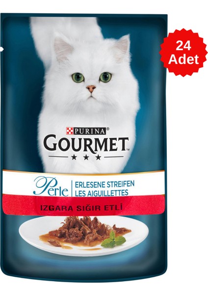 Izgara Sığır Etli Pouch Kedi Yaş Maması 85 gr 24 Adet