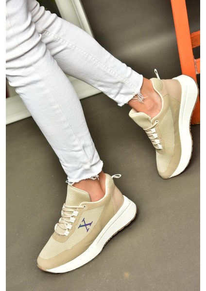 P848531504 Bej Kumaş Kadın Spor Ayakkabı fırsatları