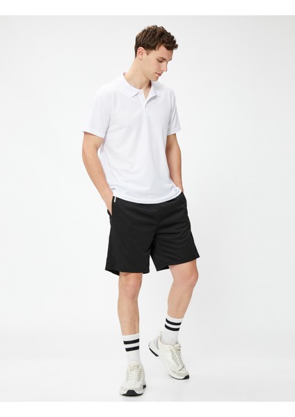 Basic Spor Tişört Polo Yaka Düğmeli Kısa Kollu fiyatları