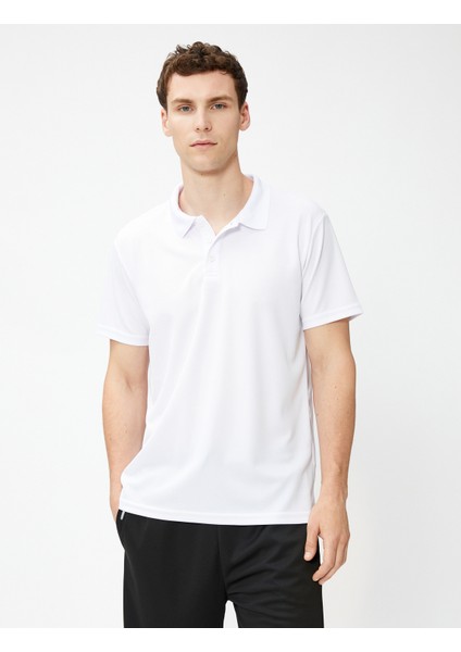 Basic Spor Tişört Polo Yaka Düğmeli Kısa Kollu modelleri