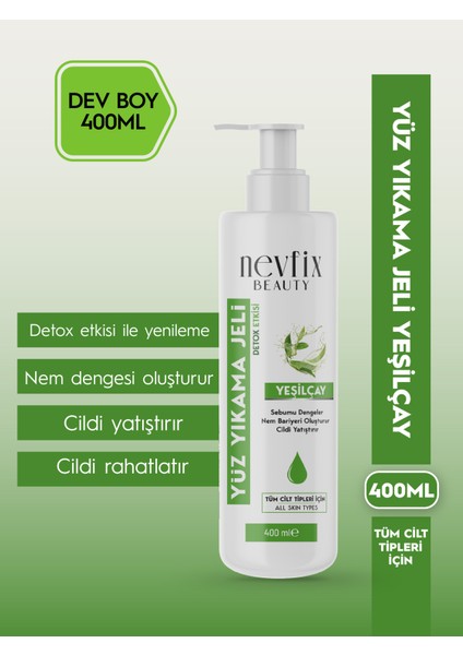 Beauty Yeşil Çay Özlü Detoks Etkili Yüz Yıkama Jeli 400 ml