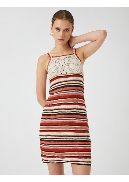 Melis Ağazat XKoton - Askılı Mini Kroşe Elbise fiyatları