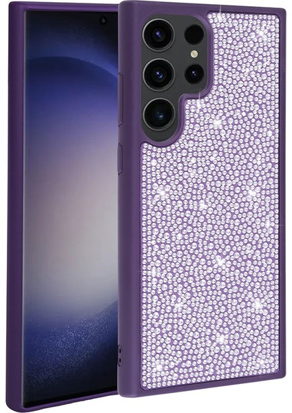 Samsung S23 Ultra Uyumlu (S23 Ultra) Ston Serisi Parlak Taşlı Fashion Tasarımlı Silikon Kılıf