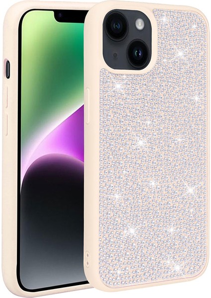 iPhone 14 Plus Uyumlu (14 Plus) Ston Serisi Parlak Taşlı Fashion Tasarımlı Silikon Kılıf