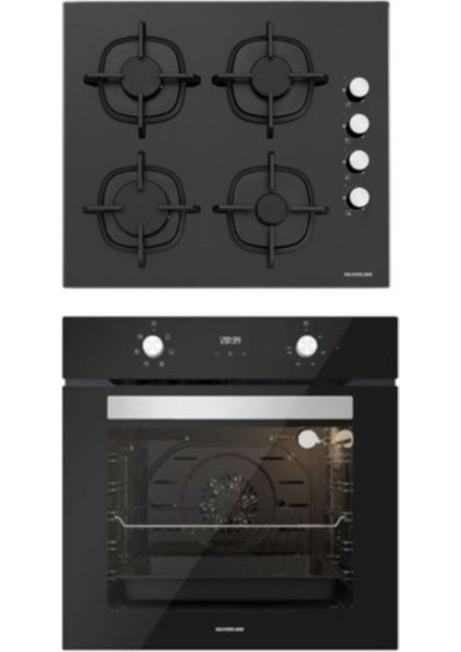 BO6502B02 - CS5343B01 Siyah Cam Ankastre Set
