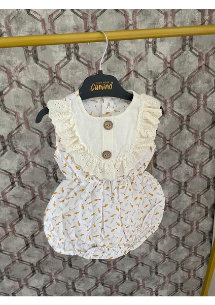 Önü Dantelli Kız Tulum