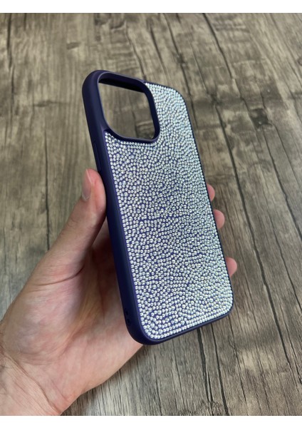 Apple iPhone 14 Pro Taşlı Silikon Kılıf Parlak Şık Kapak Voyoston