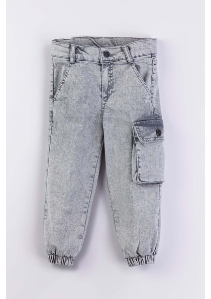 Erkek Çocuk Jogger Kargo Cepli Kot Pantalon