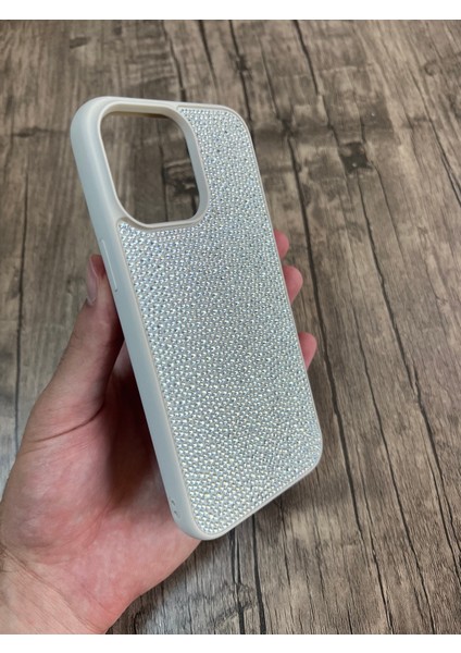 Apple iPhone 14 Plus Taşlı Silikon Kılıf Parlak Şık Kapak Voyoston