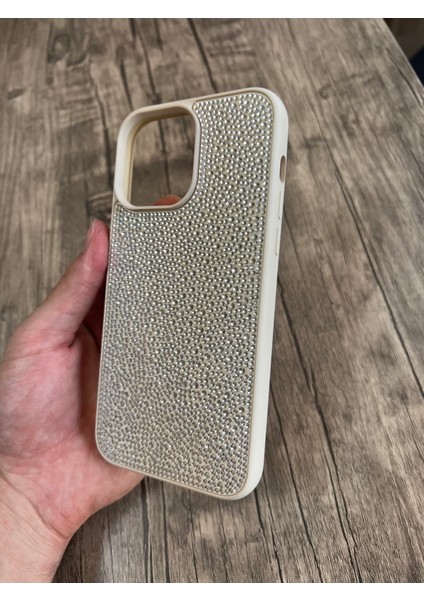 Apple iPhone 14 Plus Taşlı Silikon Kılıf Parlak Şık Kapak Voyoston