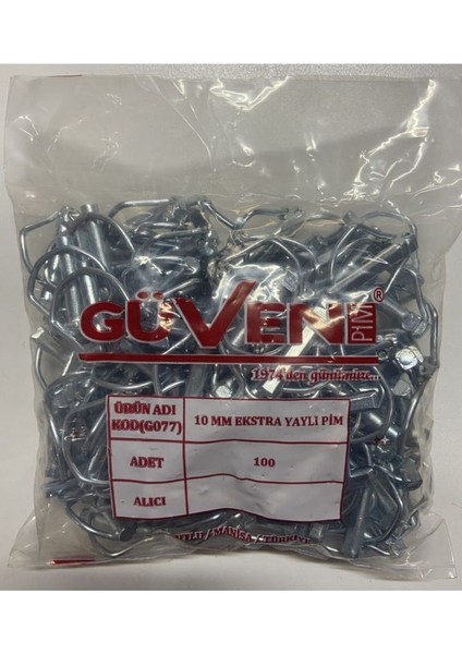 10 mm Yaylı Pim (100 Adet)