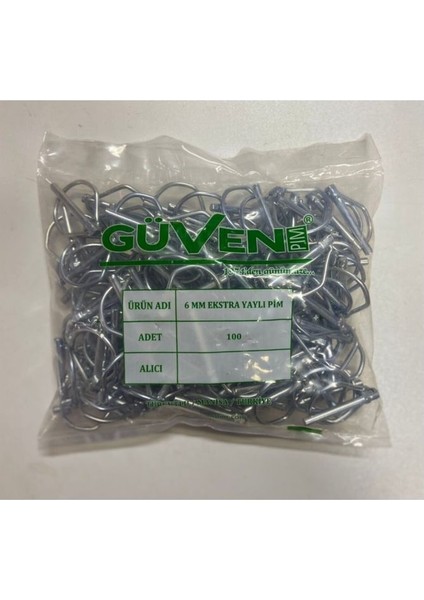 6 mm Yaylı Pim (100 Adet)