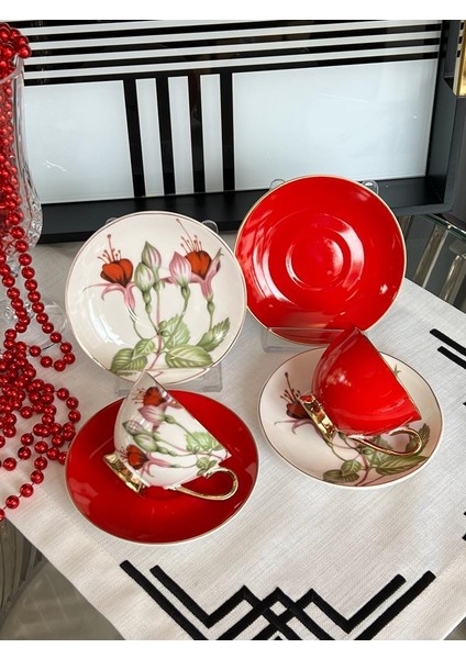 Türk Kahve Fincan Takımı Rims 12 Parça 6 Kişilik