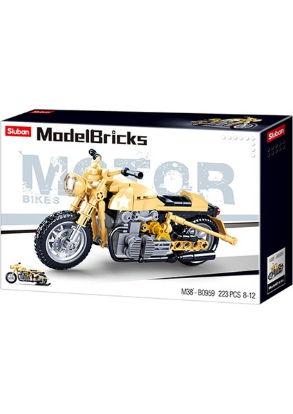 Model Bricks Retro Motorsiklet 223 Parça