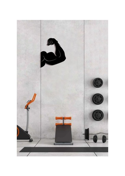 Fitness Gym Ahşap Duvar Dekoru-Spor Salonu Dekoru 30X30