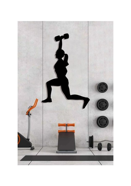 Fitness Gym Ahşap Duvar Dekoru-Spor Salonu Dekoru 80X40 fiyatları