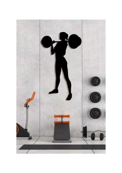 Fitness Gym Ahşap Duvar Dekoru-Spor Salonu Dekoru 80X40 fiyatları