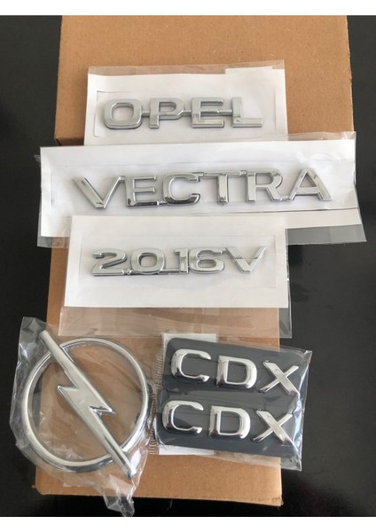 Opel Vectra 2.016 V Yazı Cdx Yazı (2ADET)ARKA Bagaj Arma Takım-Vectra B Uyumlu