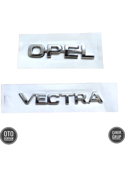 Opel Vectra Yazısı (1.sınıf Kalite) Sticker 3m 3D 2 Li