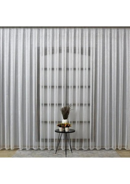 KAR-600 Gümüş Simli Sık Pile 1/3 Ütü Istemez Tül Perde modelleri